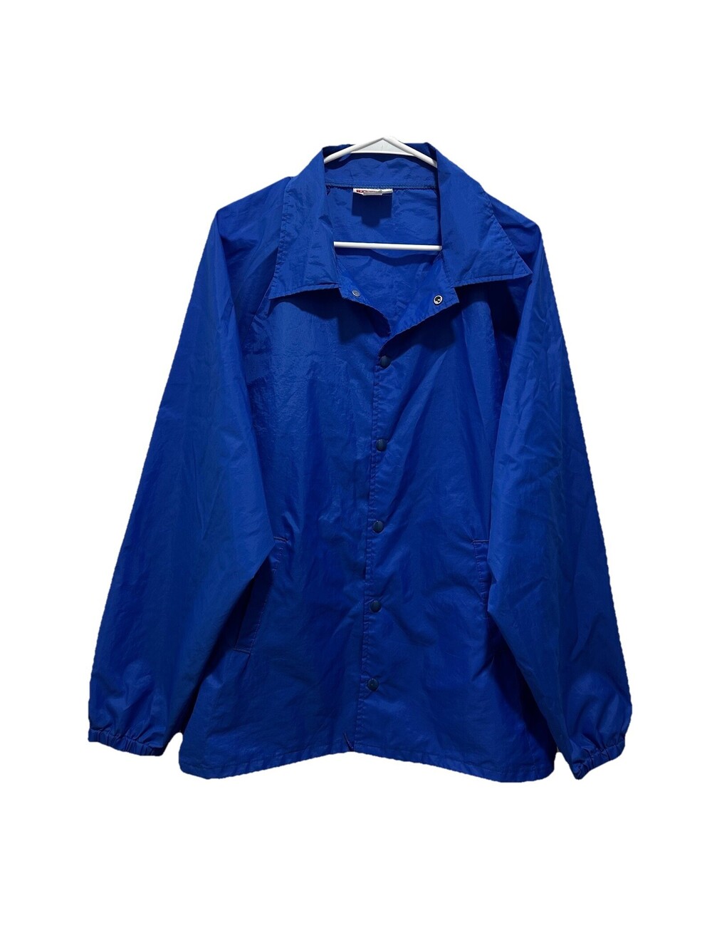 Vintage Hartwell Sports Blue Windbreaker Coach Truck Jacket Unlined XL Nylon EUC